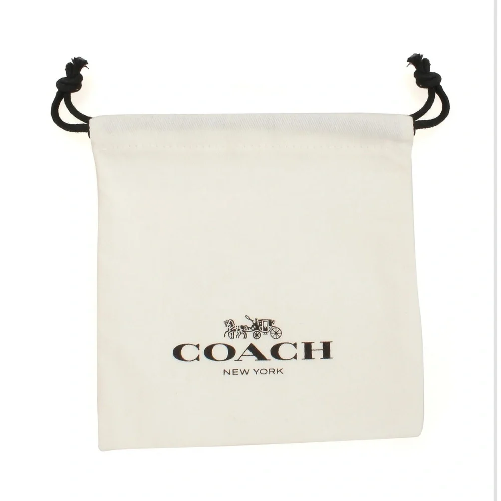 New Coach Silver Keychain / Jewelry Charm with Crystal Detail